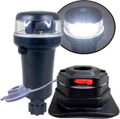 Navigation Lights for Boats LED - White Battery Powered Nav Lights for Boats - S