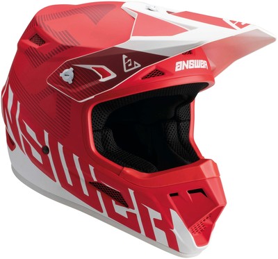 Answer AR1 V2 Bold Youth MX Offroad Helmet Red/White