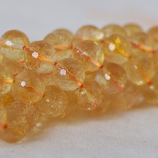 Citrine FACETED Round Beads 6mm 8mm 10mm, 14",  for Jewellery Making