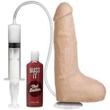 ULTRA REALISTIC DILDO, SQUIRTING, CUM INCLUDED, BUST IT, 8.5" X 2" VAC-U-LOCK