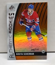 NIKITA SCHERBAK 2017-18 SP Game Used ORANGE ~ #'d /114 ~ CANADIENS