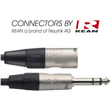 Câble Jack 6.3 Stéréo Mâle vers XLR Mâle Stéréo Rean Neutrik  Long 10 Métres
