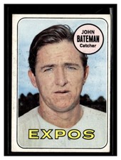 1969 Topps #138 John Bateman - Wax on front