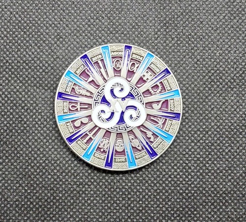 2018 MOGA 15th Anniversary Geocoin Silver RE135 TRACKABLE UNACTIVATED - Picture 2 of 2