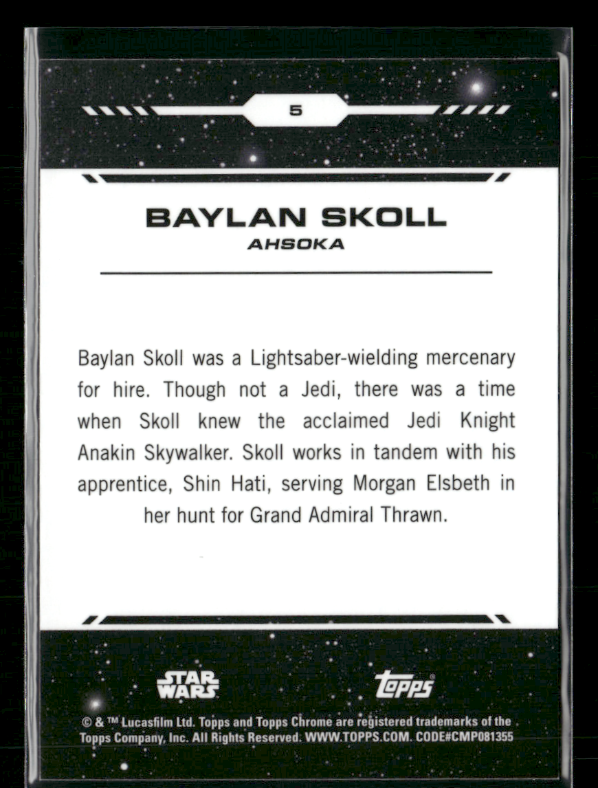 2024 Topps Chrome Star Wars Card #5 Baylan Skoll Ahsoka Mercenary