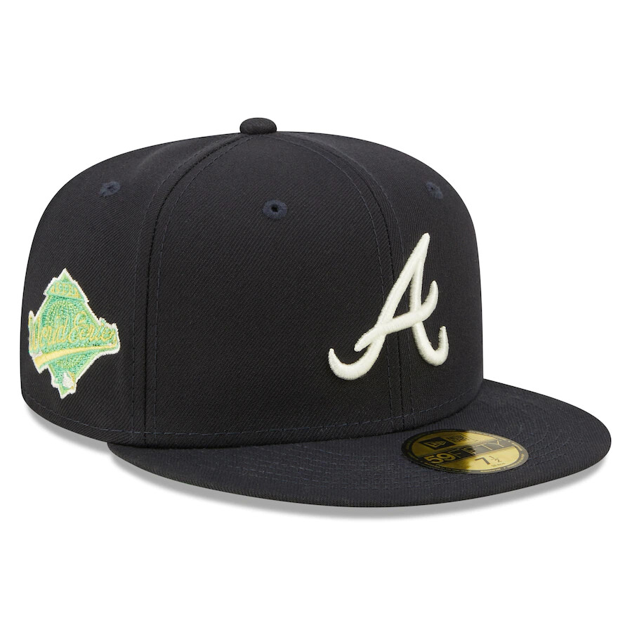 【完売商品】LP5950 ATLBRA CHROME WHT NVY Atlanta Braves Chrome 59FIFTY Fitted Hat – New Era Cap