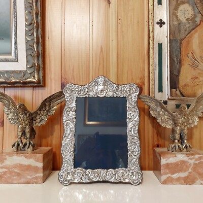 LUPIA - Cornice Portafoto In Legno Da Parete Shabby Chic GREY Grigia - Foto 4