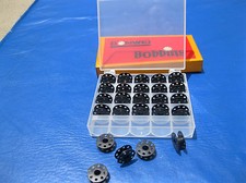 BOBBIN BOX WITH  25 pcs. BLACK SINGLE NEEDLE SEWING MACHINE BOBBINS
