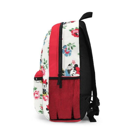 Minnie Mouse Floral Backpack, Disney Backpack, Minnie Mouse Bag, School Backpack