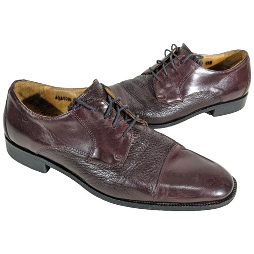 PRONTO UOMO Mens BROWN Leather Weave Slip On Penny Loafer  display picture 1