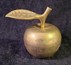 Vintage Decorative Apple with leaf Brass Bell-3" high-Made In India-E — photo 2