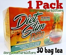 DIET SLIM PIÑA TEA 30 WRAPPED BAGS 2.5 grs each Green Tea Dandelion Pineapple