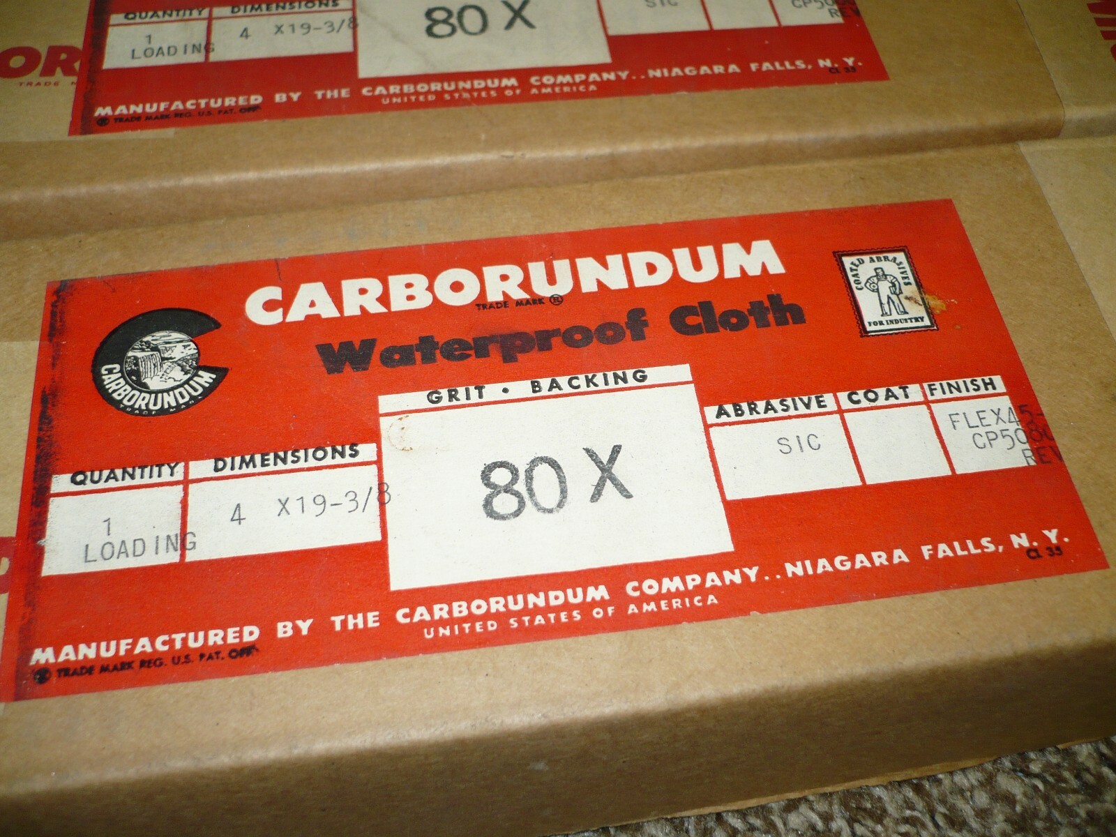 Vtg 1950s 4 Boxes CARBORUNDUM Waterproof Cloth Abrasive Sandpaper NOS eBay