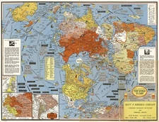 Dated Events Map The World with Latest Boundaries 1948 World War II Military