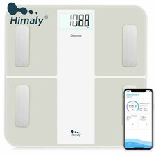 Himaly Rechargeable Digital Weight Scales Bathroom Body Fat Smart BMI Bluetooth