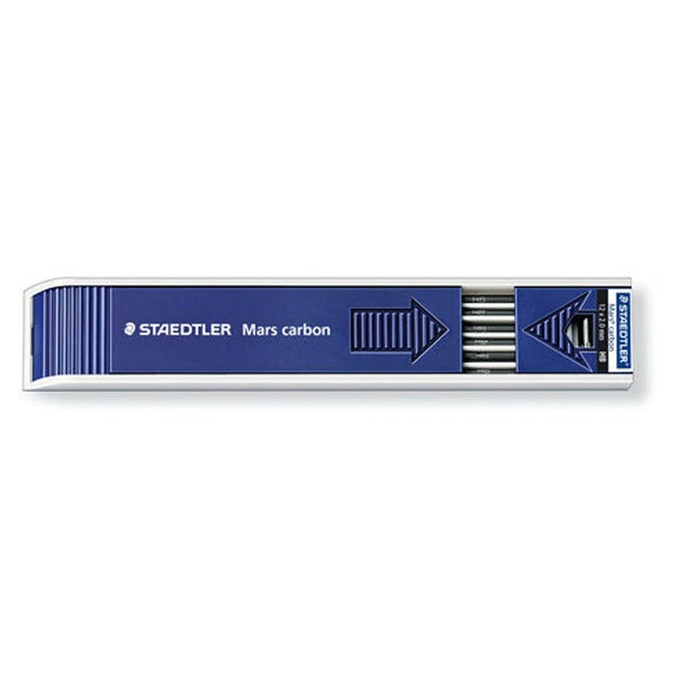 Staedtler 2mm Clutch Pencil Leads - Pack of 12 - 4B : 2B : B : HB : H : 2H : 4H