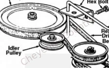 Idler Pulley 4" OD 3.25" ID 1" 3/8" Bore lawn mower deck spindles & belt drives