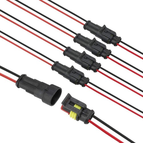 10x Car Waterproof Wire Connector 2 Pin Way Electrical Connectors Plug 18 AWG - Bild 2 von 2