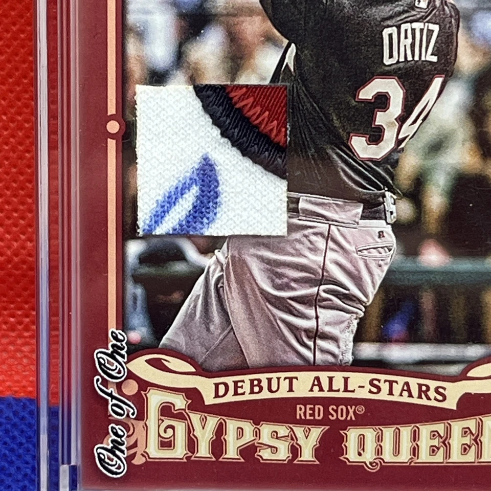 Jersey Fusion 2021 David Ortiz 1/1 juego muestra usada con logotipo parcial y firma Foto 2 de 4