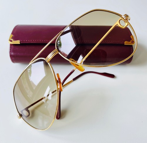 vintage CARTIER VENDOME Louis LC sunglasses 22K gold LARGE 62*14 Santos Tank 3