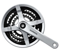 Shimano Kurbelgarnitur FC-TY501 Vierkant 6/7/8-Fach175 Mm48-38-28 Z.Silbernicht