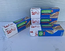 200 Ct Sandwich Bags Double Zipper Press Seal Lock Zip Poly Food Storage Bag