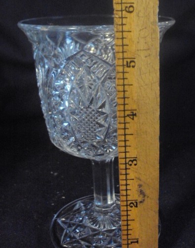 Madora Glas Kelch Pfeilspitze in Oval Flared Top Higbee Co Gob1 - Bild 3 von 3