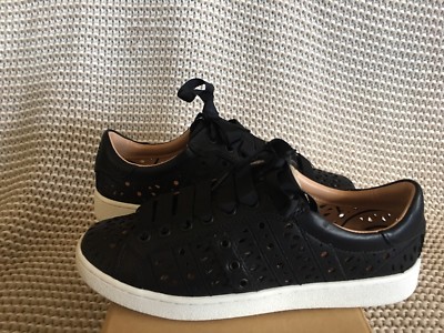 Ugg Australia Milo Perf Black Lace Up Sneakers Tennis Shoes trainer Size 8