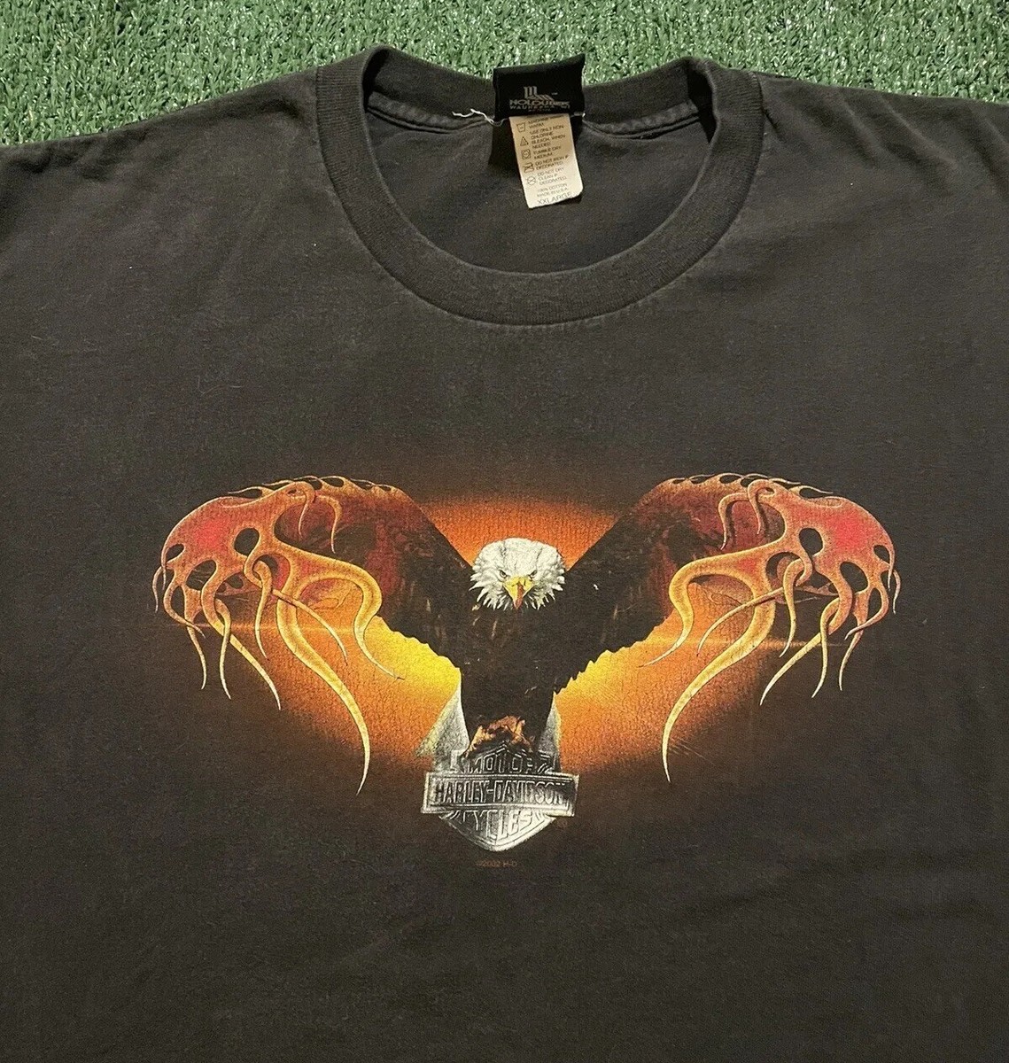 Vintage Harley Davidson Shirt Fire Eagle Louisiana Biker 
