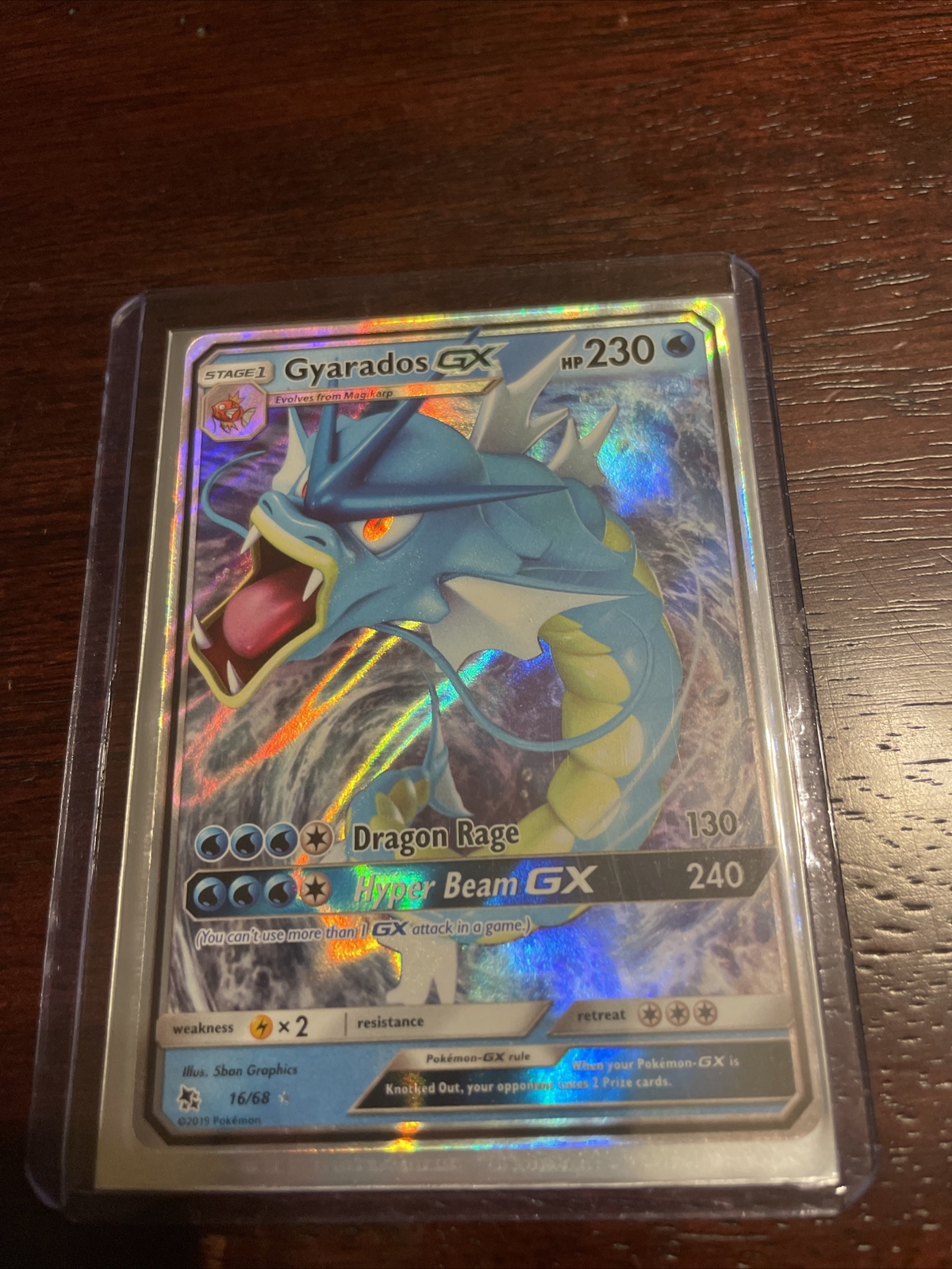 Gyarados GX 16/68 - Hidden Fates - Ultra Rare Holo Pokemon Card - Near Mint (NM)