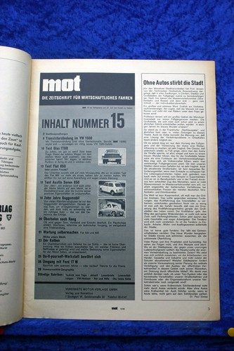 MOT 15/65 VW 1500 Fiat 850 Glass 1700 Austin 850 - Picture 2 of 2