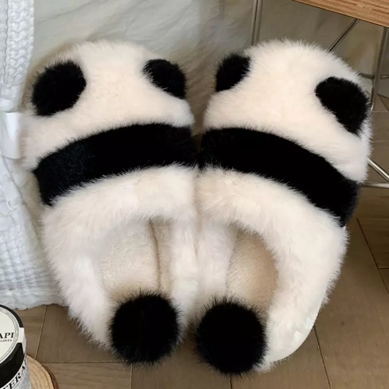 Furry slip hotsell on shoes