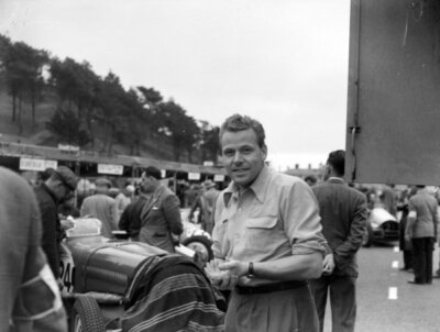 Johnny Claes 1949 Motor Racing Old Photo