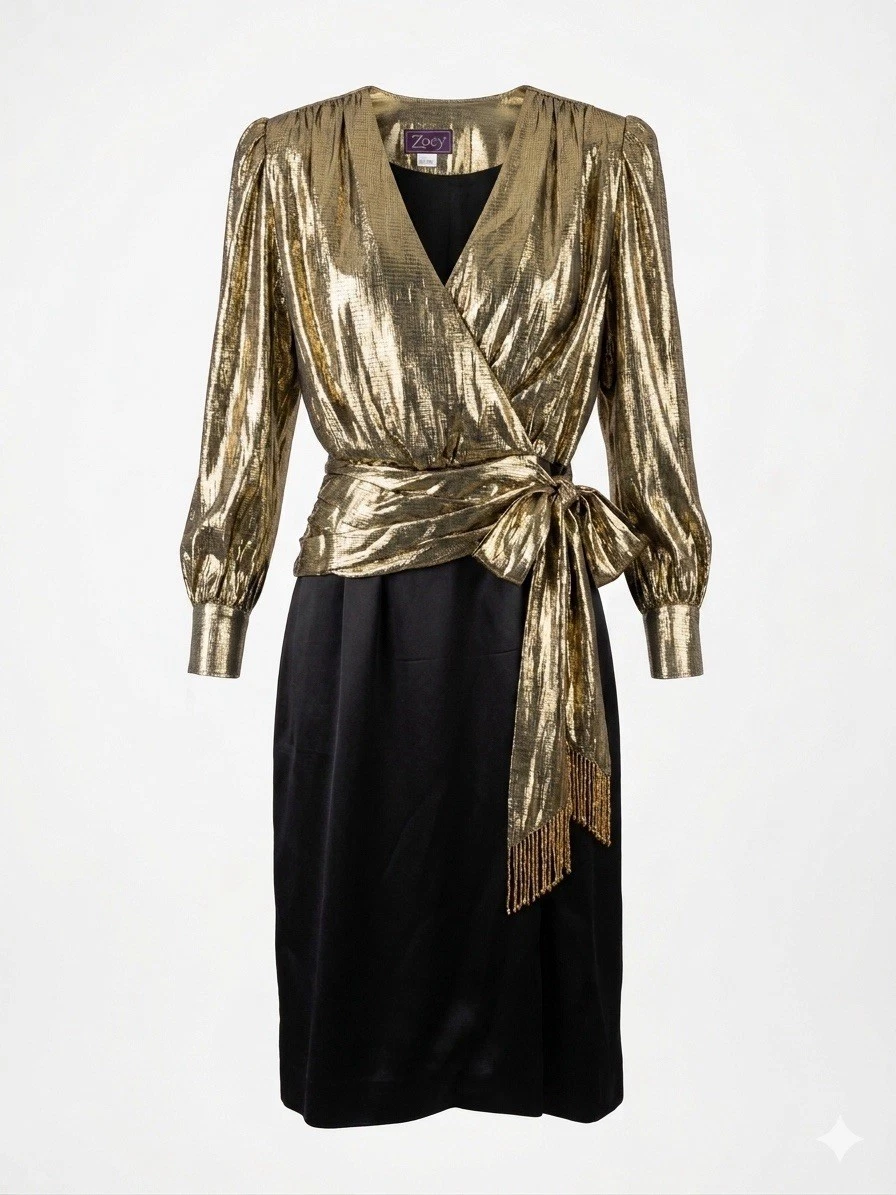 strapless open back dress 1960s Gold Brocade Jacquard Lam Mini Mod Party Dress  nouveaurichevintage