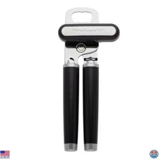 Multifunction Can & Bottle Opener, Ergonomic Soft Grip, Stainless Steel Blade,