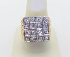Natural Diamond Ring Gold Mens Hawaiian Jewelry Anniversary 10K US 11.25 R844