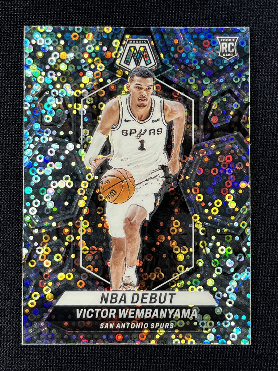 2023-24 Mosaic Fast Break Victor Wembanyama #257 Silver Disco Prizm NBA Debut RC