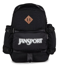 JanSport Main Campus Backpack Black 34L Fits 15" Laptop Sleeve Bottle Pockets
