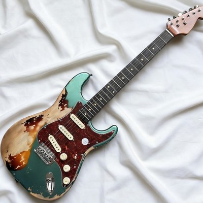 Vintage ST 3TS Electric Guitar SSS Pickups Rosemood Fingerboard Chrome Hardware