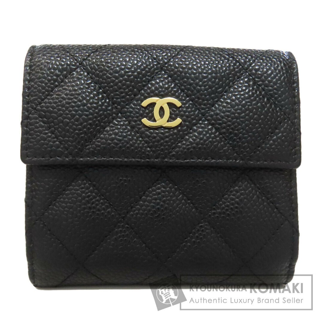 Chanel Matelasse Gold Hardware Grained Calfskin Bifold Wallet With Coin Purse