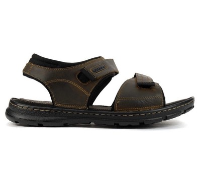 NWT ROCKPORT Mens Brown Upper Darwyn Open Toe Leather Sandals Shoes 11.5 M Amazon.com | Rockport Men main image 4