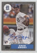 2022 Series 1 1987 Topps Baseball Black 188/199 Zack Short #87BA-ZSH Auto md3