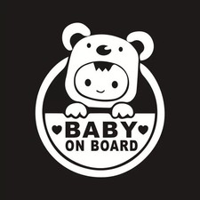 Free Shipping BABY ON BOARD Baby is on board Sticker White