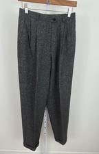 Vintage Lauren Ralph Lauren Tweed Wool Pants Cuffed Trousers Lined Pleated Sz 6
