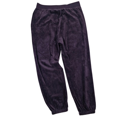 Nike Corduroy Joggers Womens Large Loose Fit Baggy Cuffed Burgundy Sweatpants - Picture 5 of 14