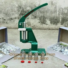 Manual Hand Press Machine Fabric Cover Button With 3 Dies and Free Button