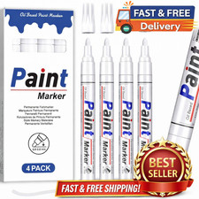 Tire Ink Permanent Marker Tyre Lettering Paint Pen Waterproof 4 Pack White