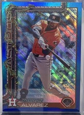2025 Topps Holiday - Yordan Alvarez #H44 Holiday Blue Metallic Glitter