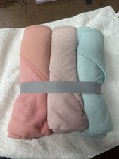 3-Pack Multicol Lightweight Infant Hooded Towel Set, 30in X 30in By Cloud Island