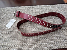 The Gap Women's Brown Studded Leather Belt Size XS NWT